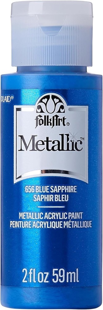 FolkArt Blue Sapphire Metallic Acrylic 2 Fl Oz (Pack of 1),