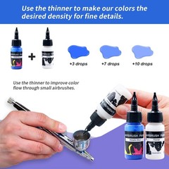33 Vibrant Colors Airbrush Paint Set 36 Bottles of Acrylic Paint for Models C…