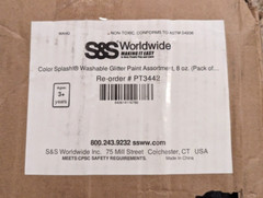 SS Worldwide 8-oz Color Splash Washable Glitter Paint Assortment Pack of 8