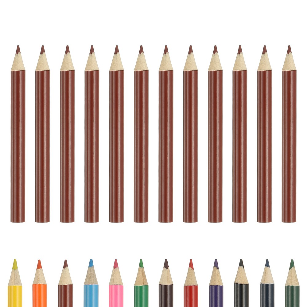 Cute Red Brown Color Drawing Pencils for Adult Coloring Books, 12 Pcs