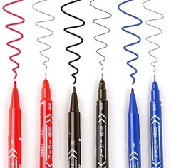 1PC Double Tip Art Permanent Marker Pen For Plastic Wood Stone Metal Glass Cloth