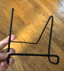 Tabletop Display Easel 8″ x 5.5″ Black Twisted Steel Wire Sturdy Excellent Shape