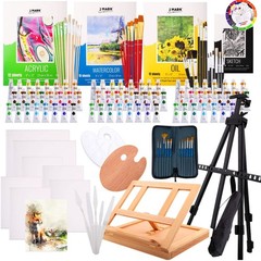 J MARK Painting Kit for Adults, Oil Paint Set- All in Deluxe Acrylic, Waterco…