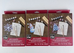 3 Artist’s Loft Paint by Number Kits Acrylic Surface Christmas 5 in. x 7 in.