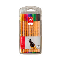 Stabilo Point 88 Fineliner Pen 0.4mm 10 Color Set Wallet Casing – Germany