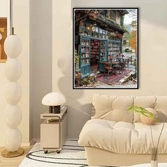 Paint by Numbers Adults Bookshop-Paint by Numbers Kits for Adults,Paint by Numb