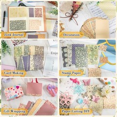 300 Sheets Vintage Scrapbook Paper 5.1×3.1 Inch Mixed Special Decorative…