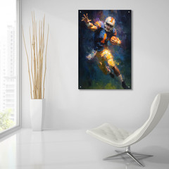 ‘American Football Legend 1’ by Ann Klee Acrylic Glass Wall Art, 24″ X 36″
