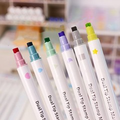 Double Head Stamp Marker Set for Kid Student Adult Doodling Drawing Card Making