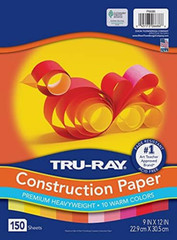 Construction Paper, Warm Assorted, 9″ X 12″, 150 Sheets