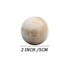2 inch /5cm Wooden Round Ball Unfinished Natural Wood Ball DIY Decorative Bal…