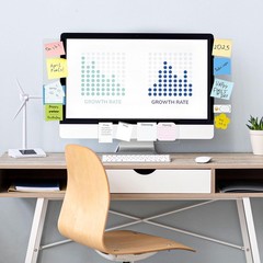 3 Pcs Monitor Memo Board, 11″ x 3.1″ Clear Acrylic Office Desk Accessories, C…