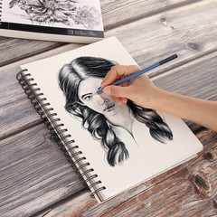 Art Sketch Book Drawing Pad 2 Packs Spiral Bound White Drawing Art Calligraphy