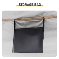 6.8×2.6FT Black Arc Bicycle Storage Shed 210D PU Silver Coated Oxford Cloth Bike
