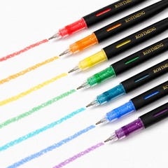 6 Pcs Glitter Gel Pens Set 1.0mm, Shimmer Pen Craft Drawing Adult Art