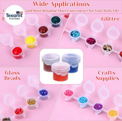 240-Piece Empty Paint Pot, 40 Strips Acrylic Mini Paint Container Strip Storage