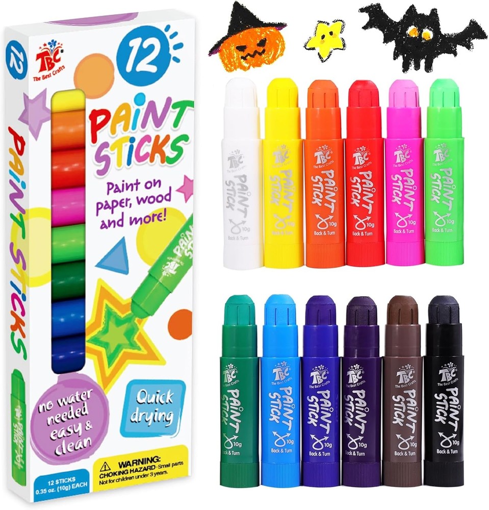 TBC The Best Crafts Paint Sticks,12 Classic 0.35 Ounce (Pack of 12), 12