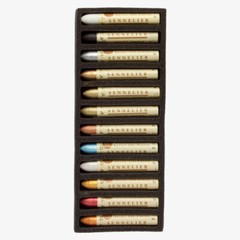 Sennelier Artist Quality Oil Pastel Set of 12 Iridescent Shimmer Colours