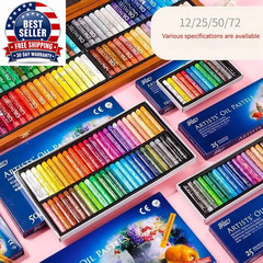 Artists’ Soft Oil Pastels, Professional Set of 12/25/48 Assorted Color, Water-So