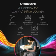 Artograph LightTracer 2 LED Lightbox, 12″x18″ Drawing Board w/Storage (Open Box)
