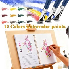 Watercolor Workbooks Coloring Book Beginner Friendly Without Palette Flowers