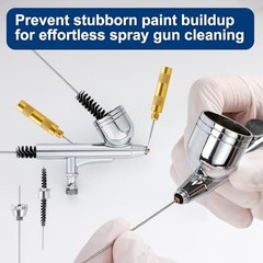 Airbrush Cleaning Kit with Pot, 6 Cleaners & 2 Thinners – Ideal for Acrylics & W