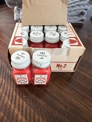 Testors pla enamel new vintage , pink #2 color box of 12 bottles