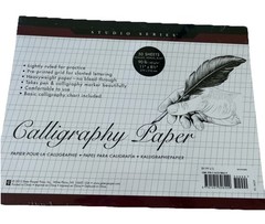 CALLIGRAPHY PAPER Studio Series 50 Sheets 90 lbs Lightly Ruled for Practice