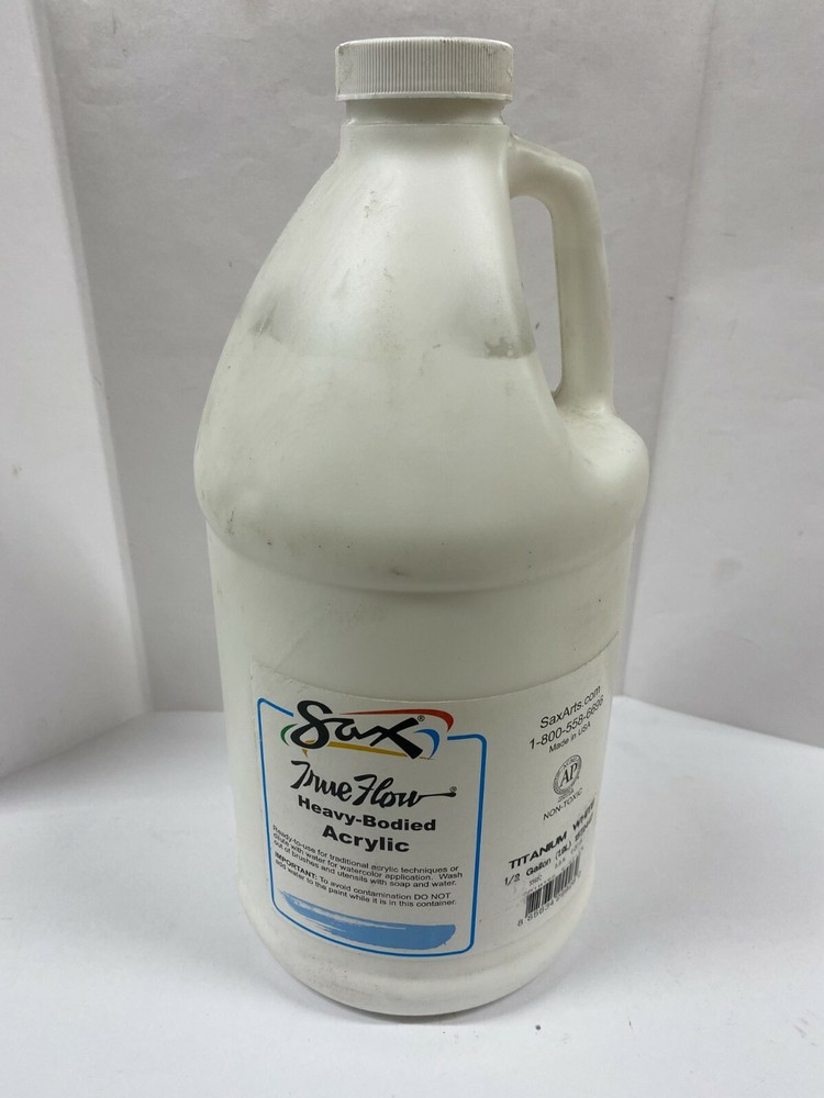 Sax True Flow Heavy Bodied White Acrylic, 1/2 gal (1.9L)