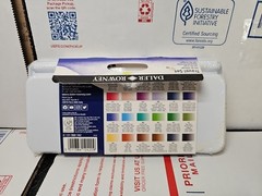 Daler Rowney Aquafine 24-pc Watercolour Travel Box Set FRESH Free Fast Shipping