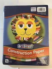 Lot of 6 ART STREET Construction Paper 8 COLORS 9 x 12 Assorted 96 Sheets