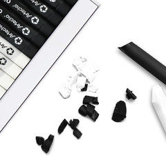 Oil Pastels Set of 12 PCS, 6 White and 6 Black | Soft Oil Pastels
