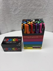 Uni Posca PENS PC-5M 15C 15 Color Paint Markers Poster Color Japan Import