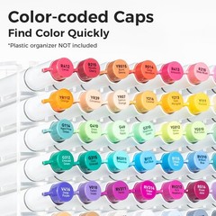 Alcohol Markers Brush and Fine Tip – 48-Color Alcohol-based Art Sketch Marker…