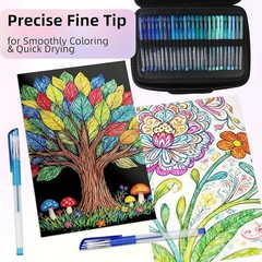 Gel Pens for Coloring – 312 Count, 156 Unique Colors, Soft Grip, Fast Dry