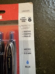 uni-ball 207 Retractable Gel Pens Medium Point 0.7mm BLUE Ink 5 Pack 1960302