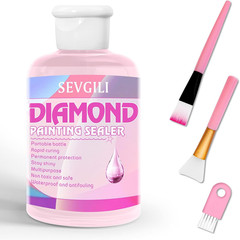 Diamond Painting Sealer Kits 120ML with Brushes, Diamond Art Sealer Puzzle Glue