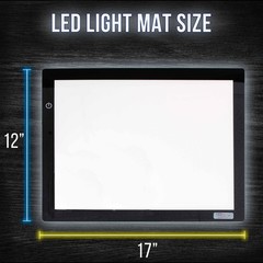 Lightmaster 12″ x 17″ A3 Light Box 12V Ultra-Thin Profile 110V AC Power Adapter