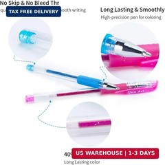 Aen Art Glitter Gel Pens Colored Fine Tip Markers with 40% More Ink for Adult Co