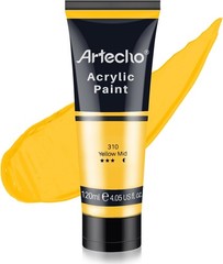 Artecho Yellow Acrylic Paint, Mid 4.05 Fl Oz (Pack of 1),