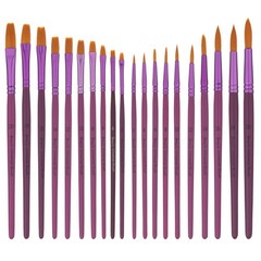 Jerry Q Art 20 pcs Golden Taklon Universal Brush Set for Watercolor, Acrylic,…