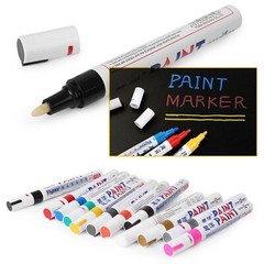 6PC White Paint Pen Marker Waterproof Permanent Car Tire Lettering Rubber Letter