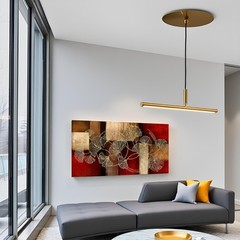 sechars Large Abstract Canvas Wall Art Golden Ginkgo Leaf Painting Artwork Mo…