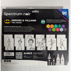 Spectrum Noir Batman Joker Art Kit – 24 Piece Set Includes Markers & Prints