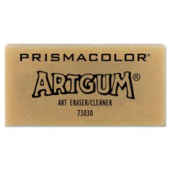 Prismacolor Art Gum Eraser, 2″H x 1″W x 7/8″D, Beige, Pack Of 12