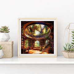 Diamond Art Kits for Adults,Bookstore Diamond Painting for Beginners | 5D Diamon