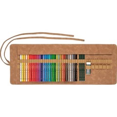 Faber-Castell Polychromos Colored Pencils Set of 30 with Leather Roll – Premium