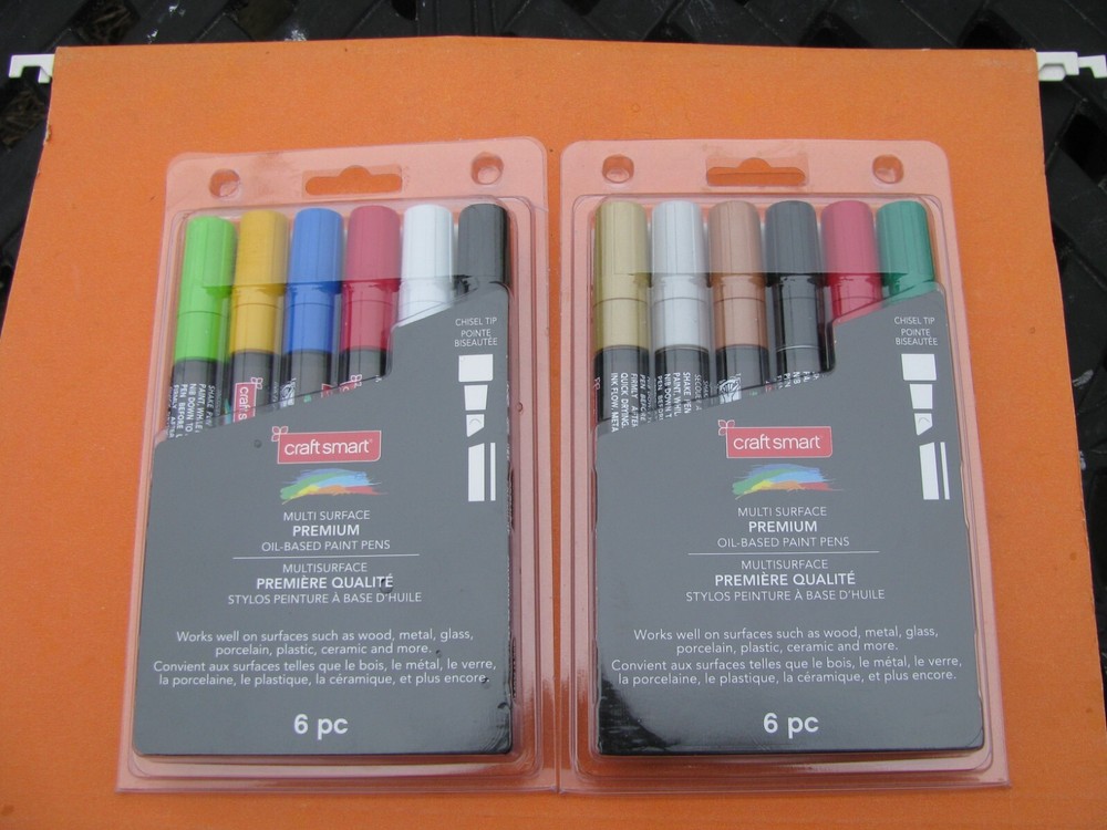 Brand New -Lot Of 2 Craft Smart Premium Chisel Tip Oil-Based Paint Pens – Sealed