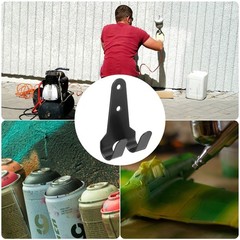 Air Brush Holder 2Pcs, Wall Mounted Air Brush Stand Spray Gun Hook Iron Bracket