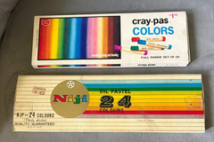 Vintage NIJI Oil Pastel 24 Colours Made in Japan and Cray-Pas Colors 25 Set